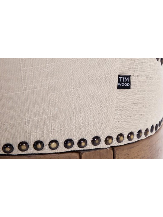 Taburet de bar Tesatura Lakewood, antic, crem