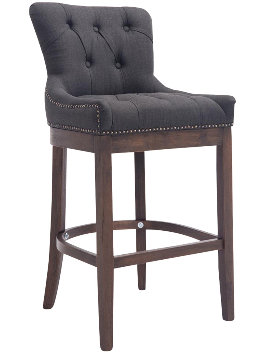 Taburet de bar Tesatura Lakewood, antic, gri închis