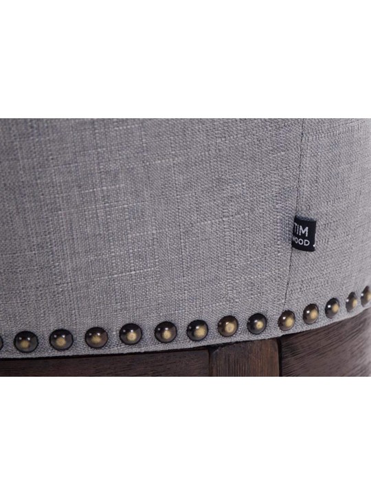 Taburet de bar Tesatura Lakewood, antic, gri deschis