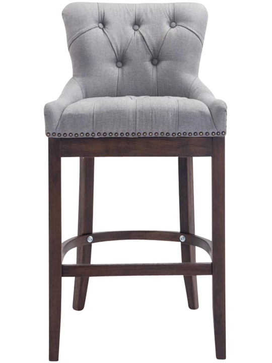 Taburet de bar Tesatura Lakewood, antic, gri deschis