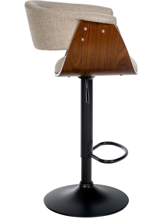 Set 2 taburete de bar Tesatura Vestal, nuc/crem