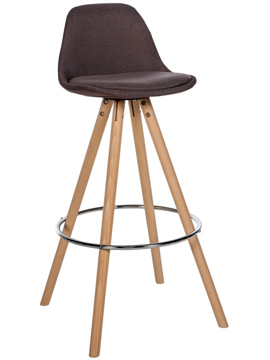 Taburet de bar Tesatura Corbin rotund natural, maro