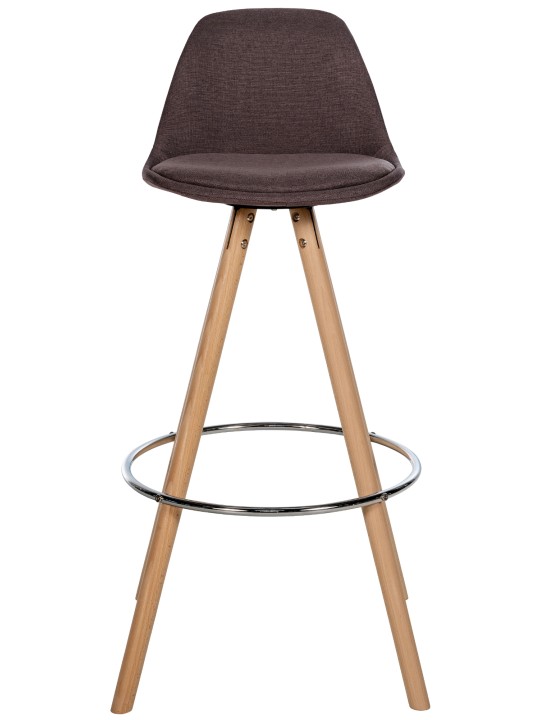 Taburet de bar Tesatura Corbin rotund natural, maro
