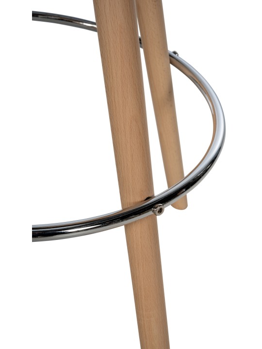 Taburet de bar Tesatura Corbin rotund natural, taupe