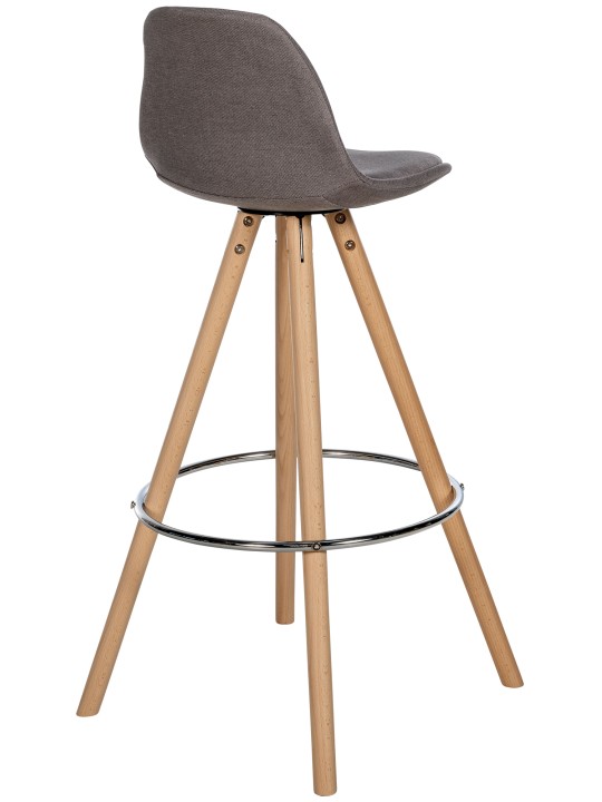 Taburet de bar Tesatura Corbin rotund natural, taupe
