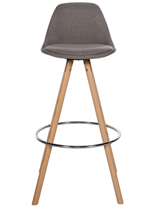 Taburet de bar Tesatura Corbin rotund natural, taupe
