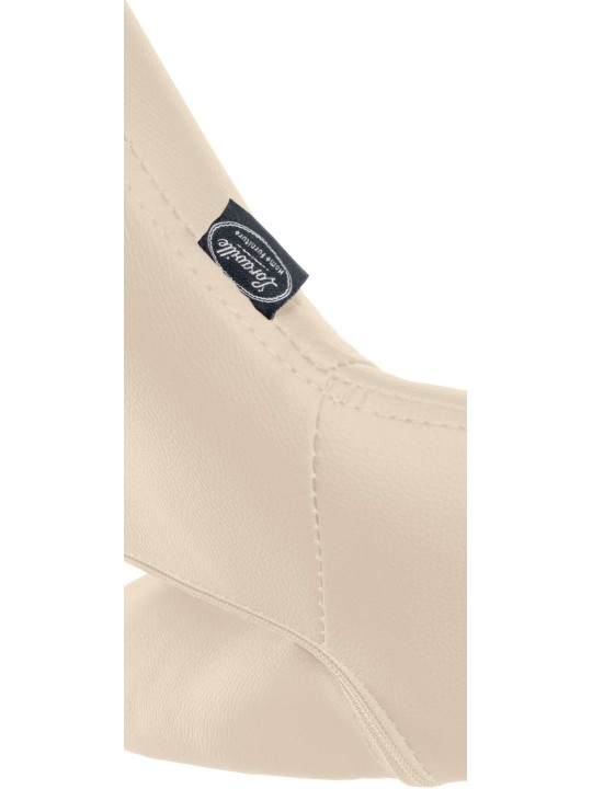 Scaun de bar Milet imitatie piele crom, crem