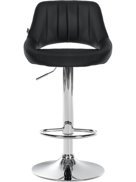 Scaun de bar Milet imitatie piele crom, negru