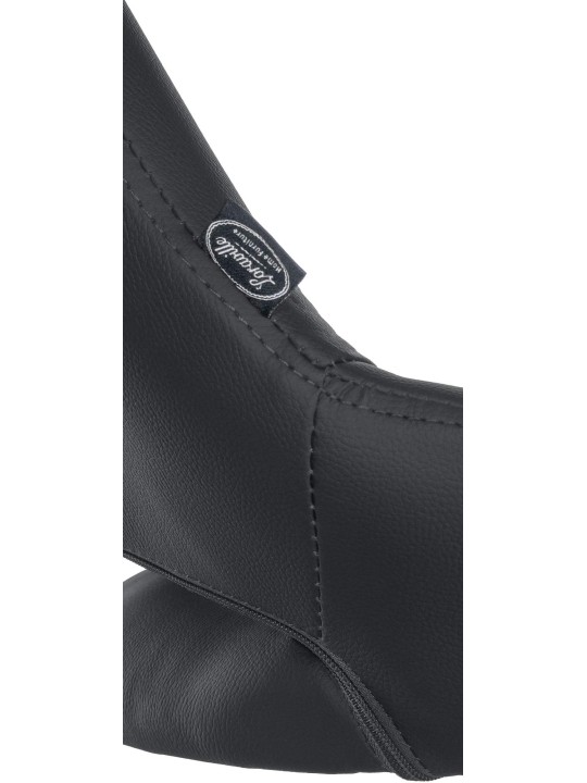 Scaun de bar Milet imitatie piele crom, negru