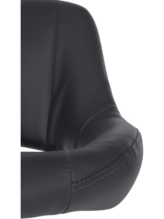 Scaun de bar Milet imitatie piele crom, negru