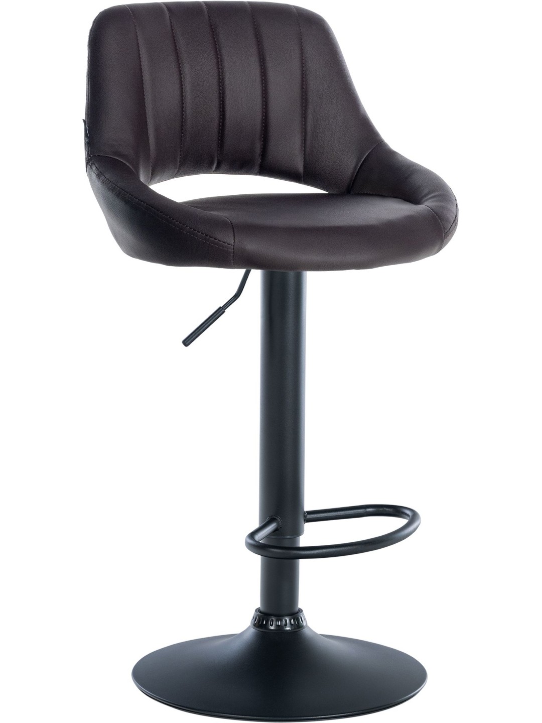 Scaun de bar Milet imitatie piele, maro