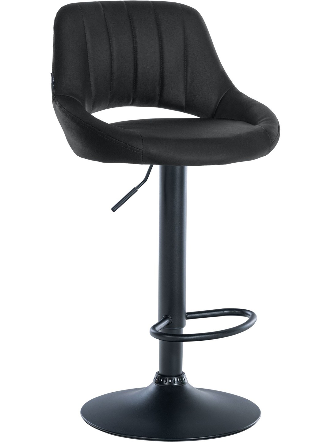 Scaun de bar Milet imitatie piele, negru