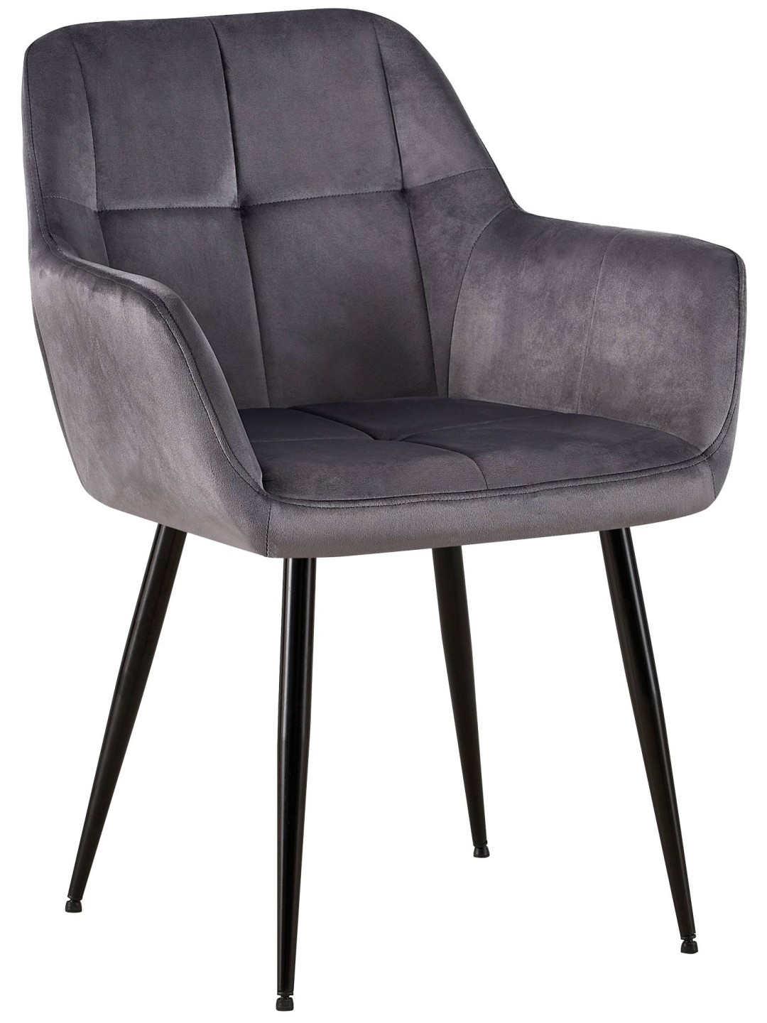 Scaun vizitator catifea Emia, gri