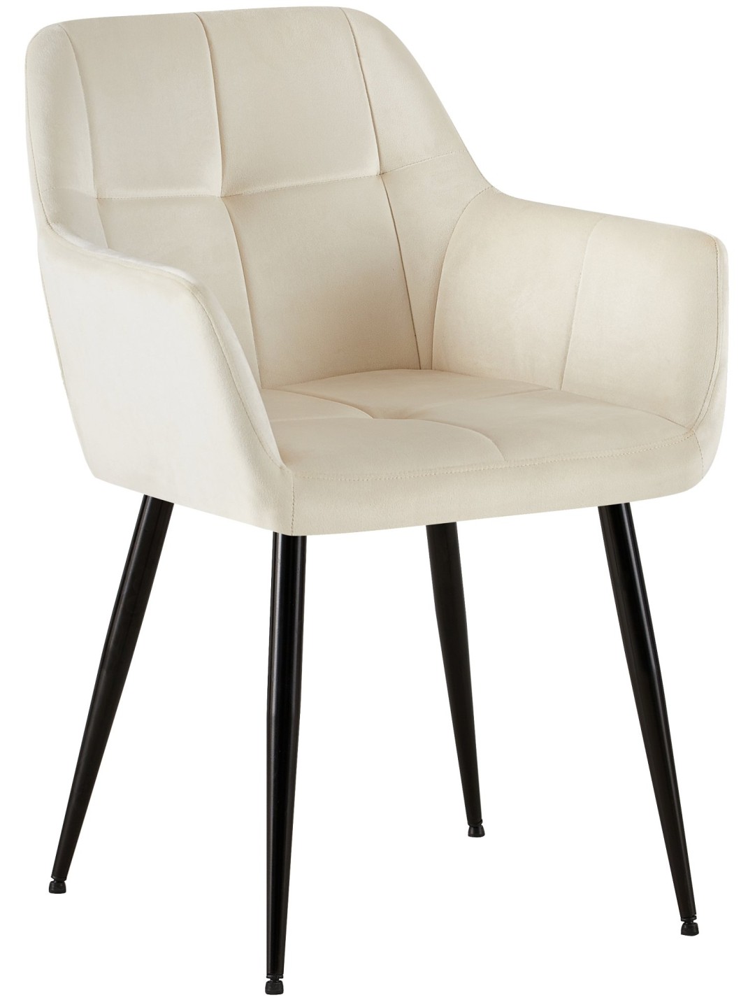 Scaun vizitator catifea Emia, crem