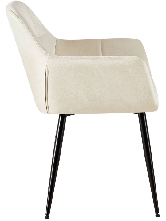 Scaun vizitator catifea Emia, crem Scaun vizitator catifea Emia, crem