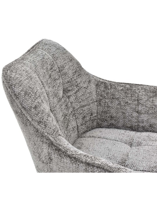 Scaun de sufragerie din material Scott, gri închis