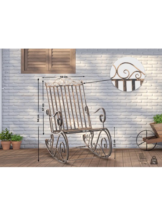 Scaun balansoar Smilla, bronz