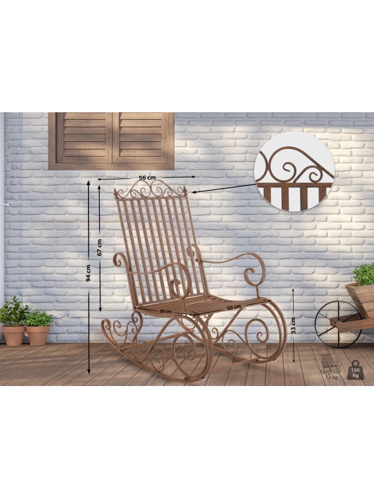 Scaun balansoar Smilla, maro