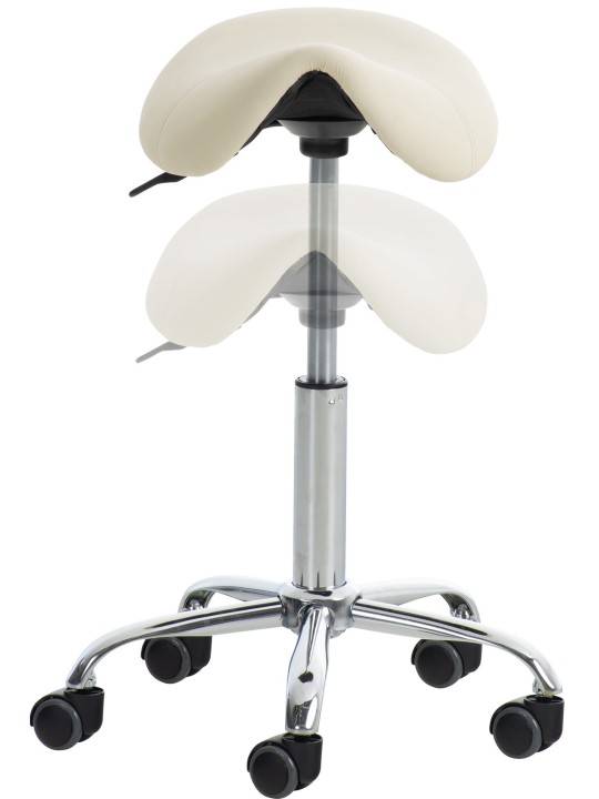 Set 2 scaune de lucru Reno imitatie piele, crem