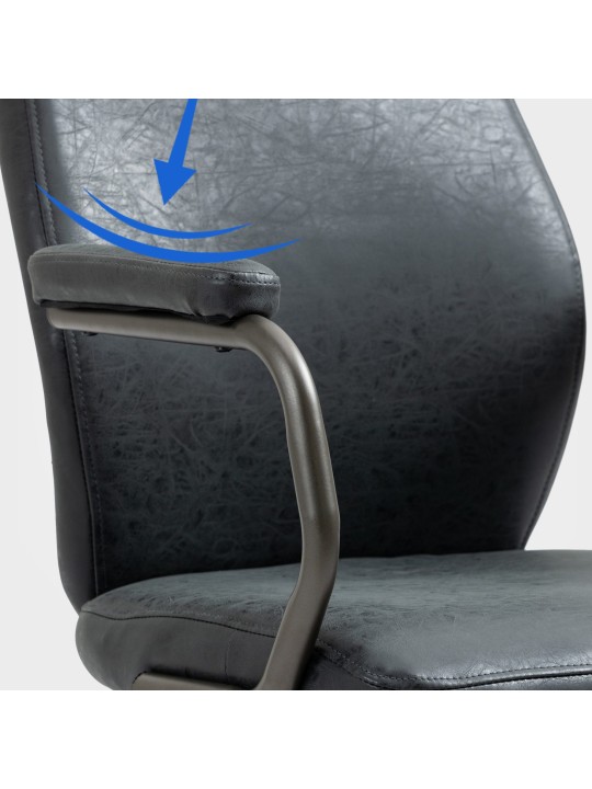 Scaun de birou Pocatello, negru antic