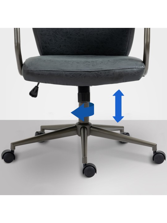 Scaun de birou Pocatello, negru antic