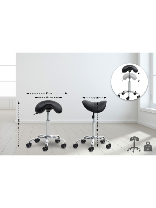 Scaun de lucru Reno, negru