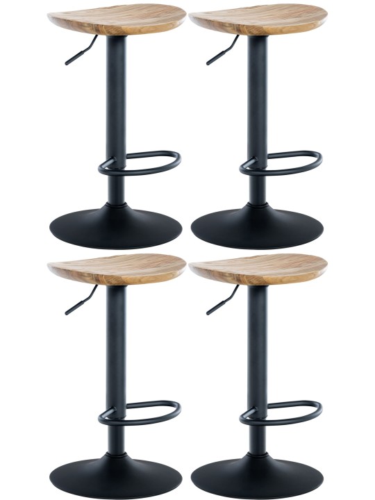 Set 4 scaune de bar Skelde, natural