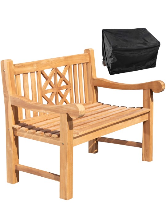 Banca din teak Florida 120 cm cu husa, tec