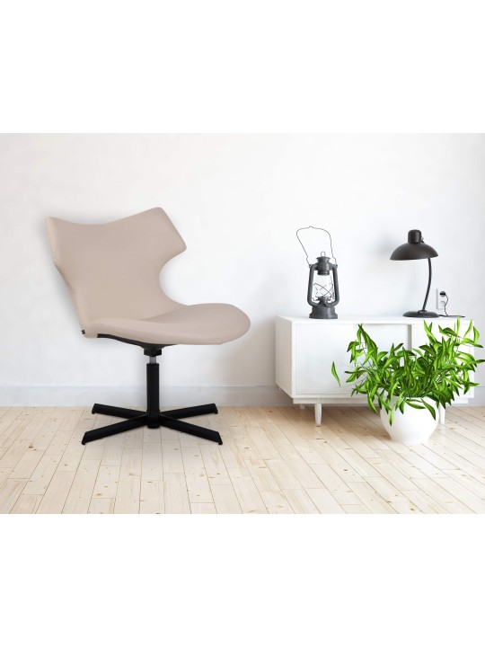 Sezlong Welland imitatie piele, crem