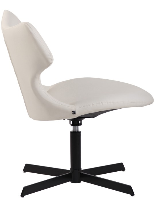 Sezlong Welland imitatie piele, alb