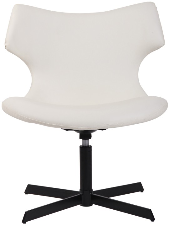 Sezlong Welland imitatie piele, alb