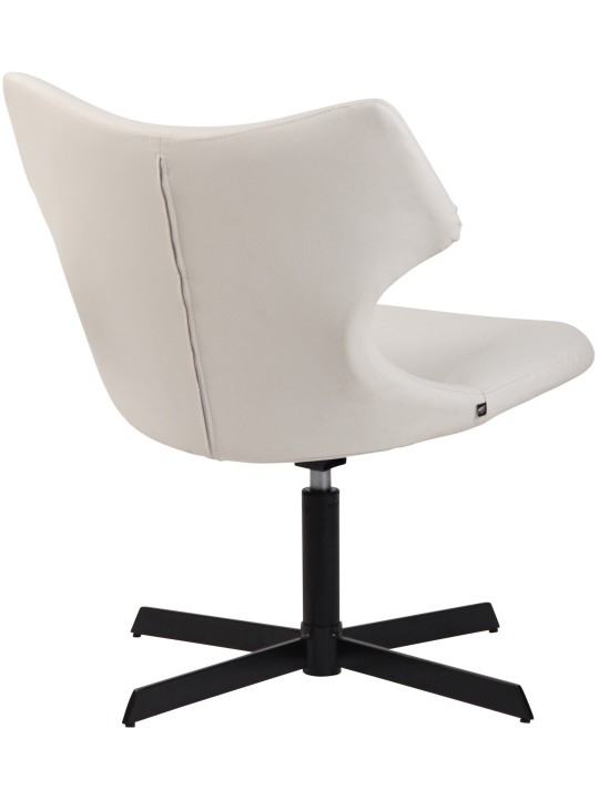 Sezlong Welland imitatie piele, alb