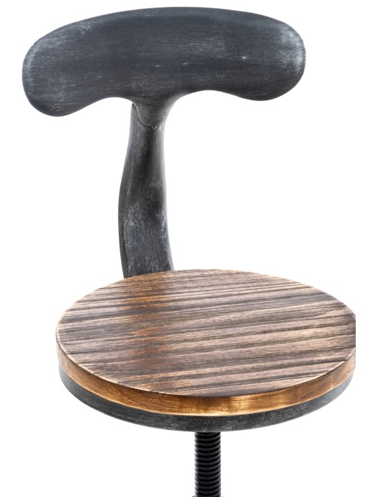 Set 2 scaune de bar Hanam, argint antic Set 2 scaune de bar Hanam, argint antic