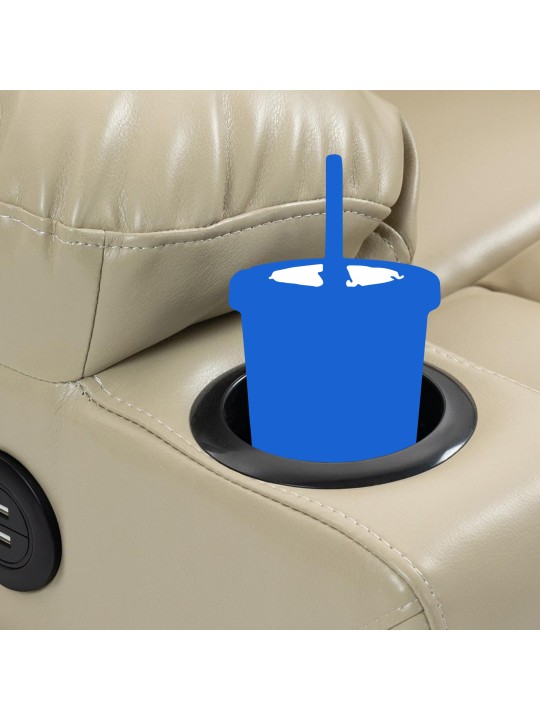 Fotoliu Andover imitatie de piele, crem