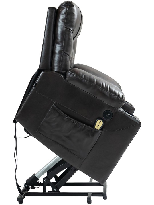 Fotoliu Andover imitatie de piele, maro