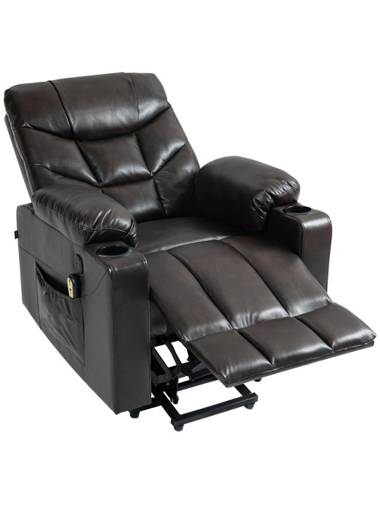 Fotoliu Andover imitatie de piele, maro