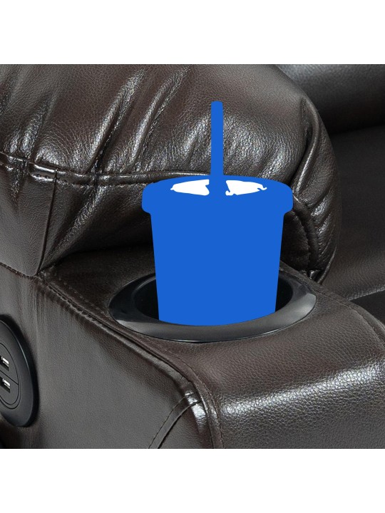 Fotoliu Andover imitatie de piele, maro