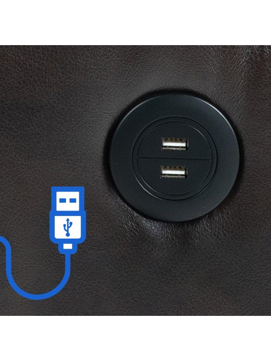 Fotoliu Andover imitatie de piele, maro