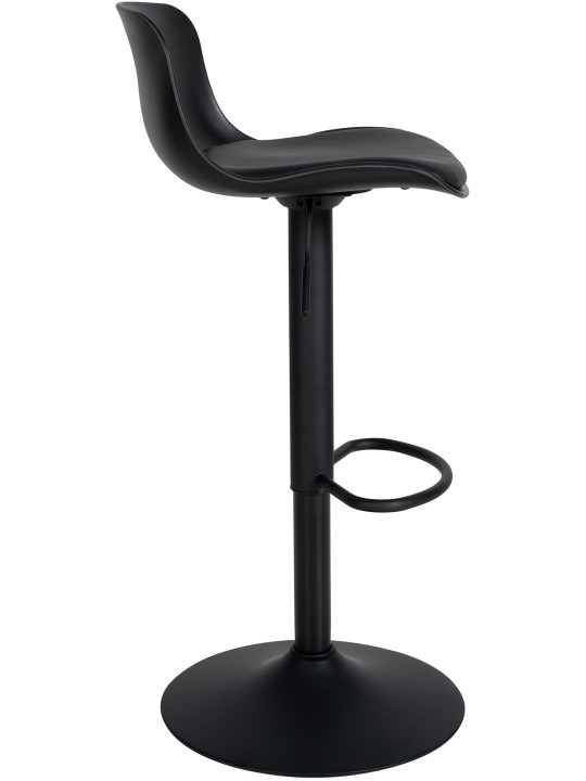 Set 2 taburete de bar Almada imitatie piele, negru