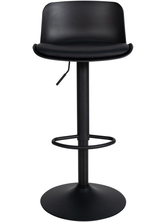 Set 2 taburete de bar Almada imitatie piele, negru