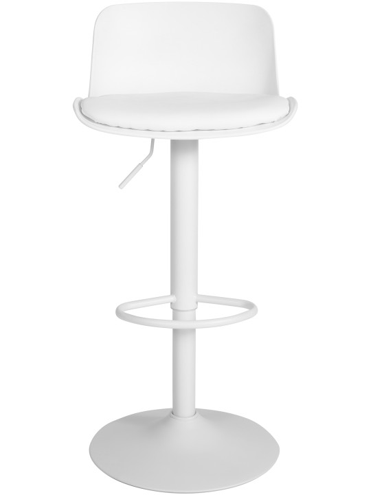 Set 2 taburete de bar Almada imitatie piele, alb