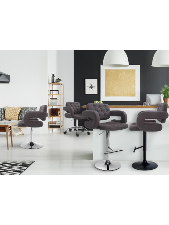 Scaun de bar Dublin FABRIC C, gri închis Scaun de bar Dublin FABRIC C, gri închis