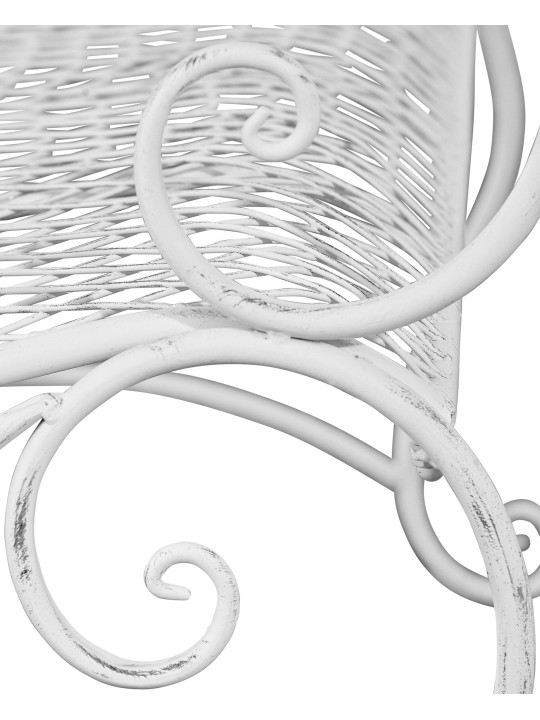 Banca de gradina Tara, alb antic