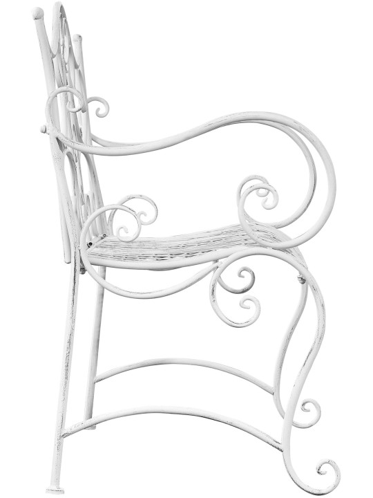 Banca de gradina Tara, alb antic