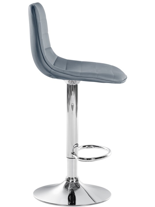 Set 2 scaune de bar Lex imitatie piele C, gri