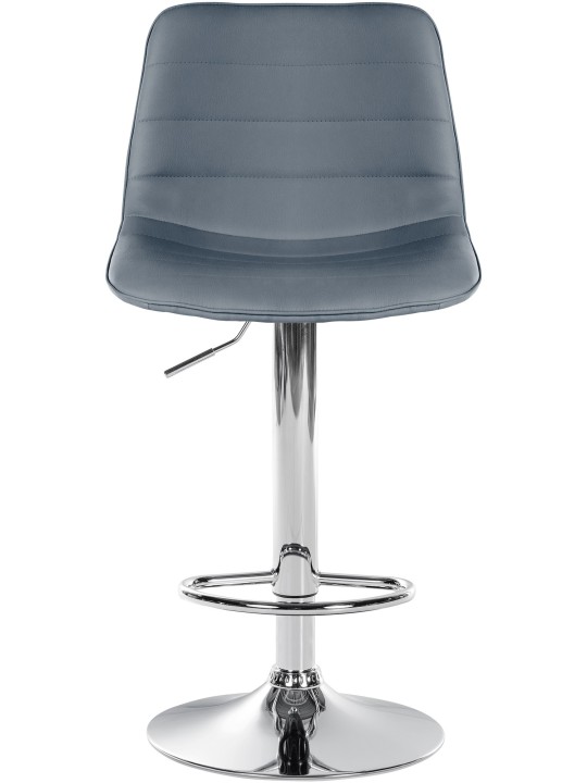 Set 2 scaune de bar Lex imitatie piele C, gri