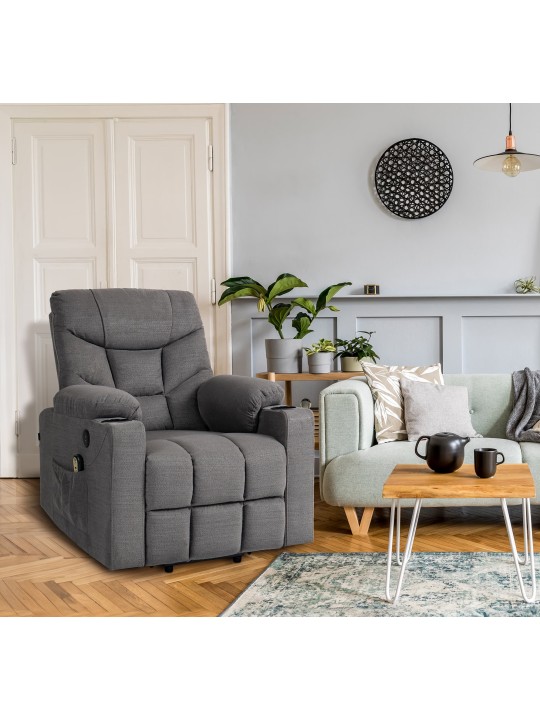 Fotoliu Andover stofa, gri