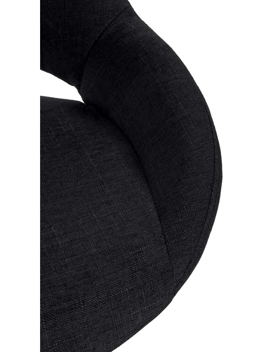 Scaun de bar tesatura Milet, negru