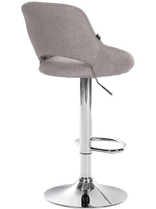 Scaun bar Milet stofa crom, gri Scaun bar Milet stofa crom, gri