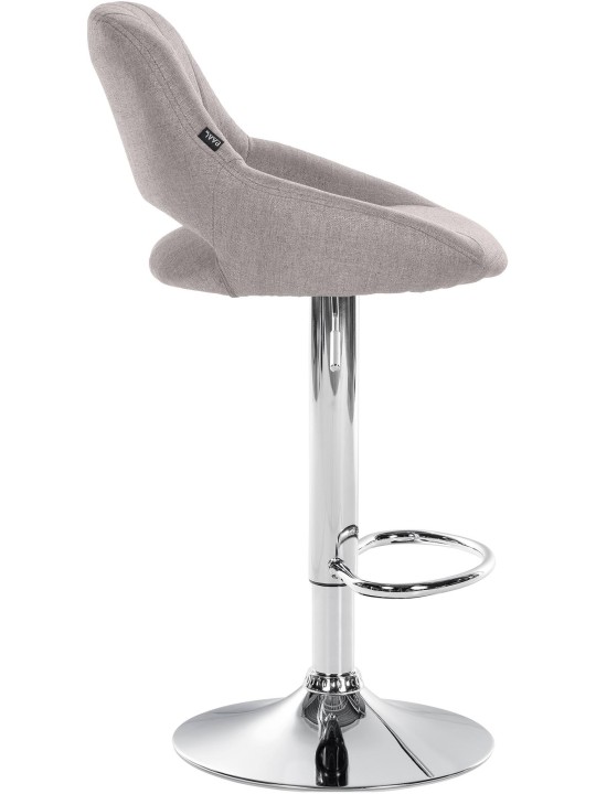 Scaun bar Milet stofa crom, gri Scaun bar Milet stofa crom, gri